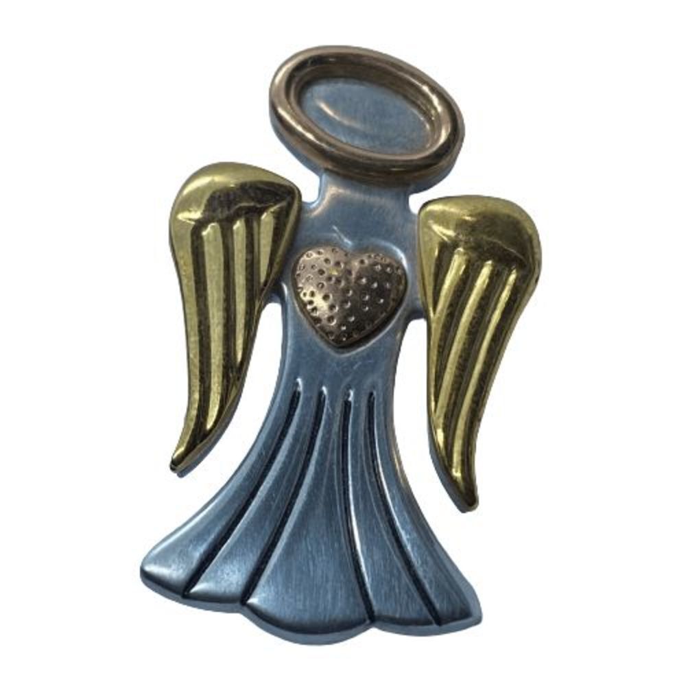 Avon Tri-Color Metal Angel Brooch / Pin